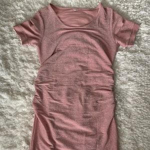 Pink maternity dress